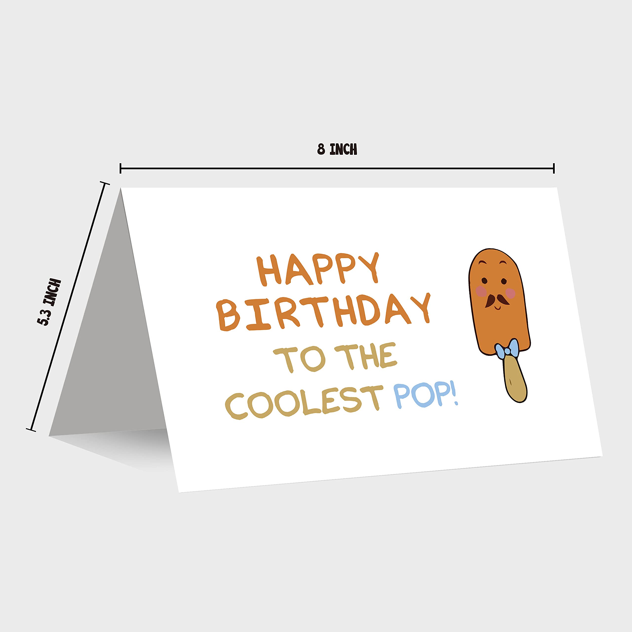Funny Birthday Pun Card for Dad - Cute Popsicle Themed Greeting Card for Father's Day, Papa, Pop - Perfect Gift for Cool Dads | Birthday Wishes, Father's Day Celebration, Family Occasions