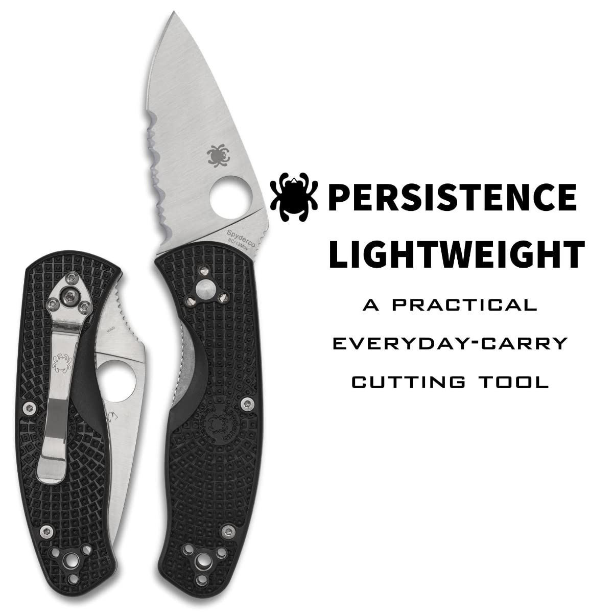 Spyderco Endura4 Lightweight Orange FRN Plain Edge Knife - EDC, Outdoor, Camping & Survival Tool