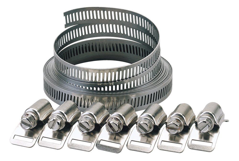 Draper 55592 Wide Hose Clamp Set - 12mm Heavy Duty Stainless Steel Clamps (Blue) for Automotive, Plumbing & Marine Applications