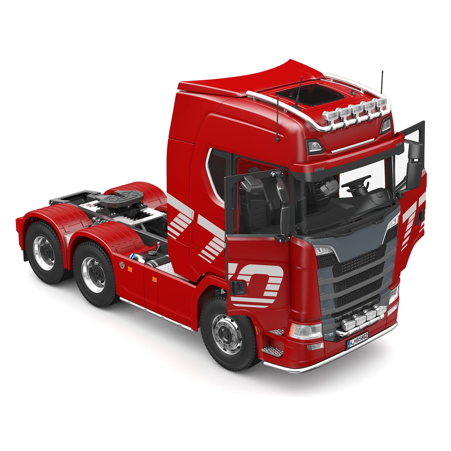 Kabolite 5802 1/14 Scale RC Tractor Truck 770S 6X6 RTR Model - Remote Control Battery Powered Simulation Vehicle for Off-Road Adventure & Construction Play