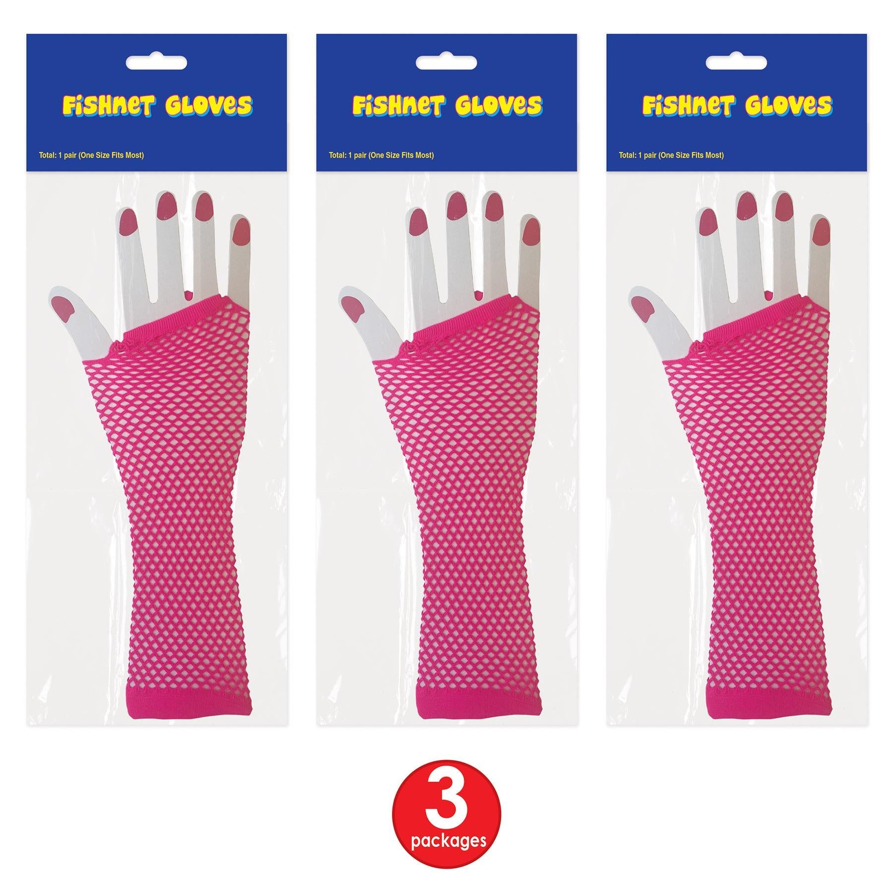 12 Pair Beistle Fishnet Gloves for Women - Stretchable Halloween Costume Accessories for Cosplay, Dance, and Party Outfits