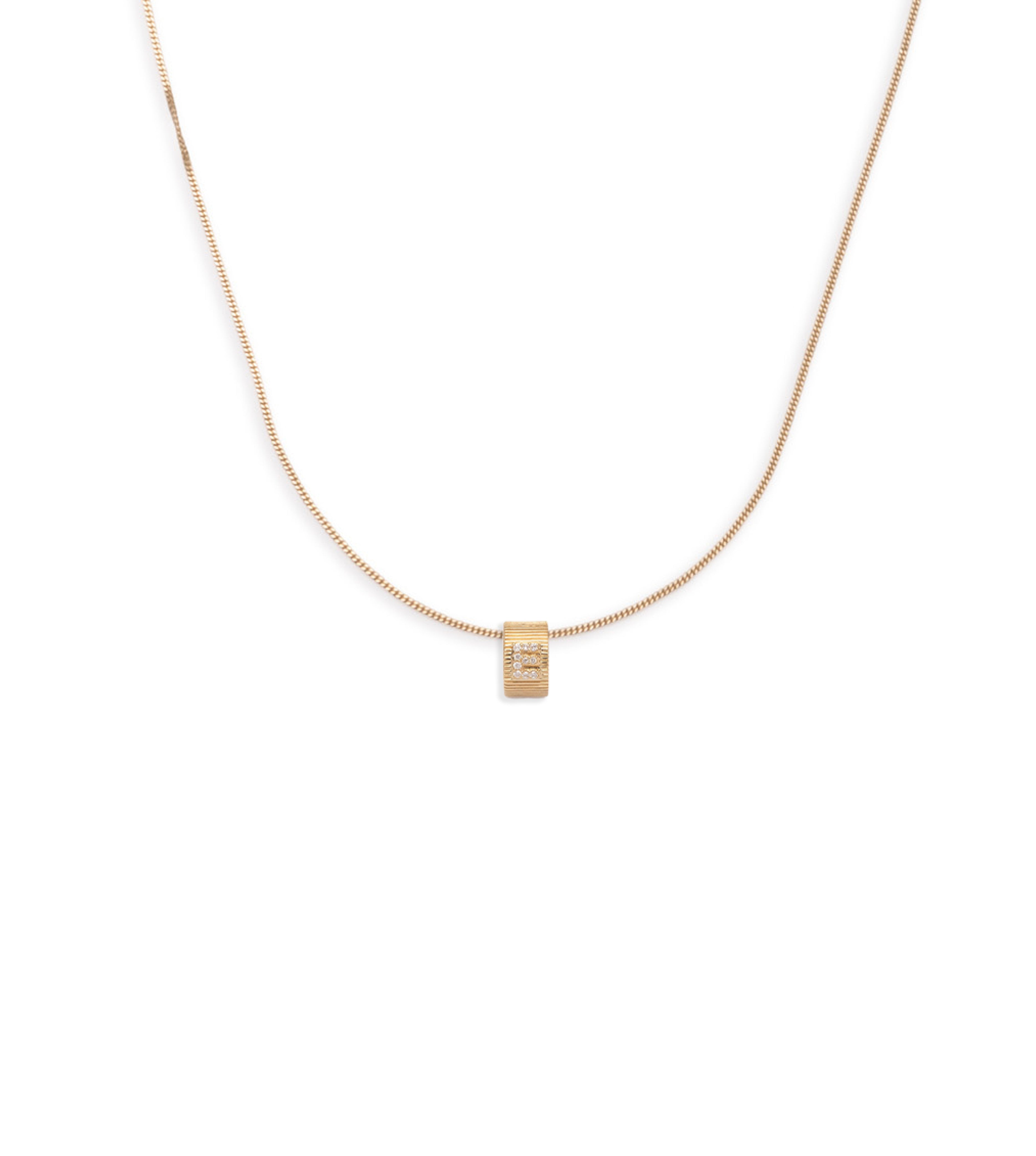 Pave Diamond Initial Heartbeat Necklace - 14K Gold Plated Fine Diamond Cut Curb Chain for Women | Perfect Gift for Anniversary, Valentine's Day & Special Occasions