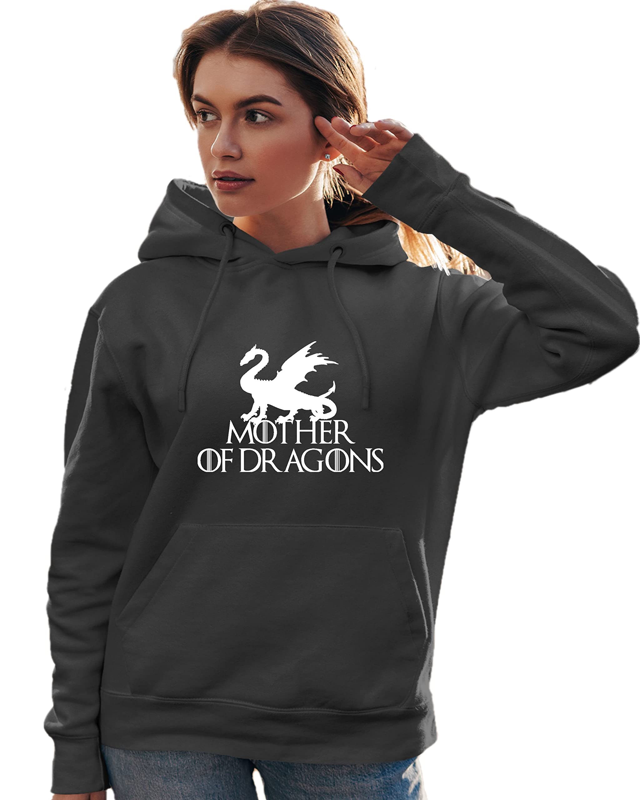 Mother of Dragons Sweatshirt Hoodie for Men & Women - Game of Thrones Inspired Pullover for Cosplay, Halloween & Winter Fashion