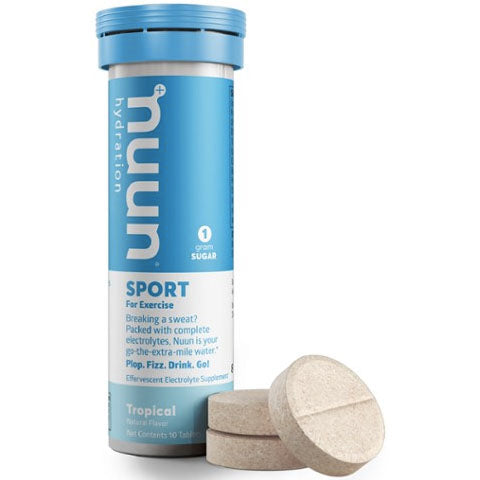NUUN SPORT TROPICAL Electrolyte Hydration Tablets - Fast Replenishment for Athletes & Active Lifestyles - Perfect for Running, Cycling & Workouts