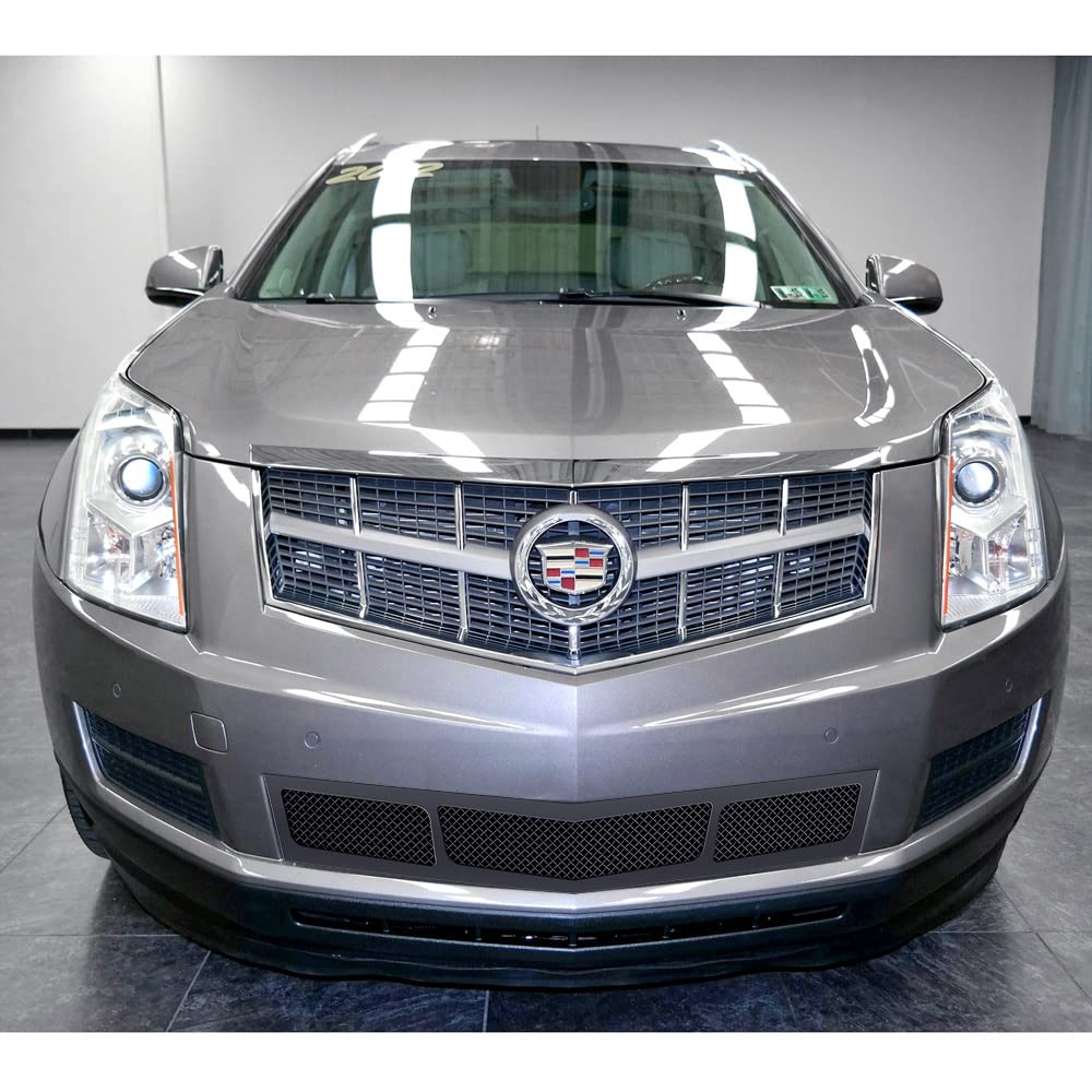 APS Compatible with Cadillac SRX 2010-2015 Lower Bumper Stainless Steel Black Mesh Front Grill Insert S18-H92957A - Perfect for Car Customization & Front End Protection