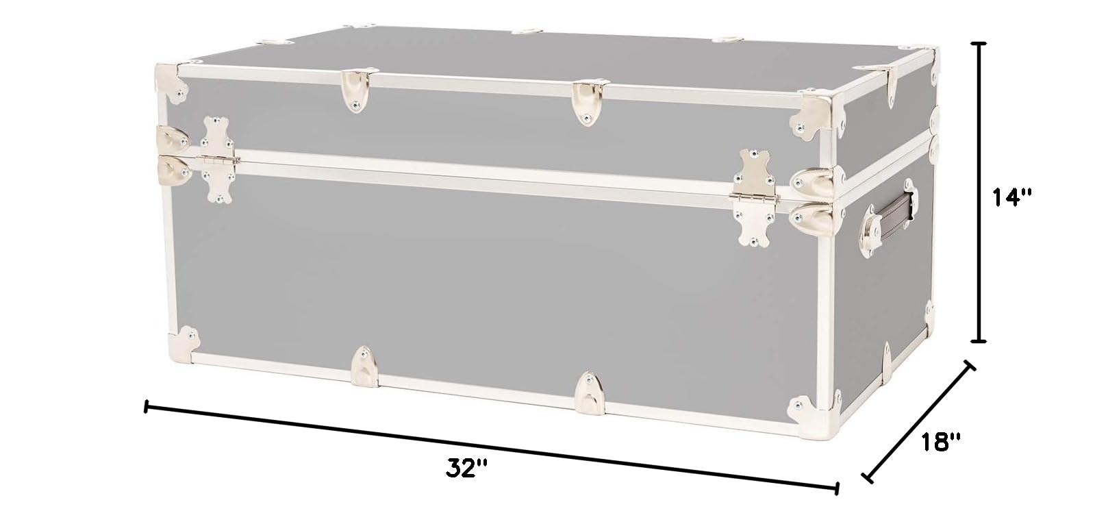 Rhino Heavy-Duty College Trunk with Removable Wheels – 32