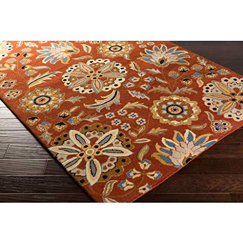 Surya Athena ATH-5126 Hand Tufted Wool Round Floral and Paisley Area Rug - 8-Feet Diameter, Soft & Durable for Living Room, Bedroom, or Office Decor
