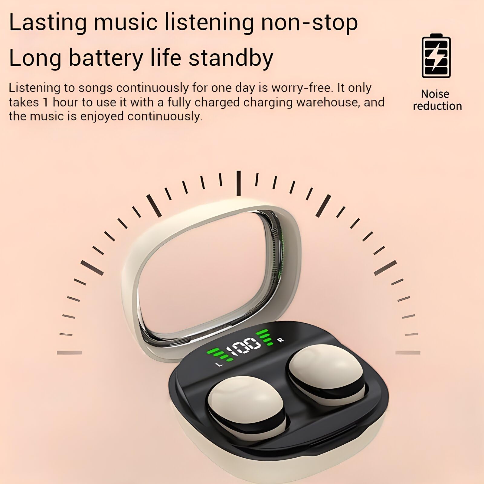 Sleep Earbuds for Side Sleepers - Noise Canceling Wireless Headphones for Small Ears, Comfortable Mini In-Ear Bluetooth Headphones for Sleeping, Travel & Meditation | Perfect for Night Use, Airplane & Office