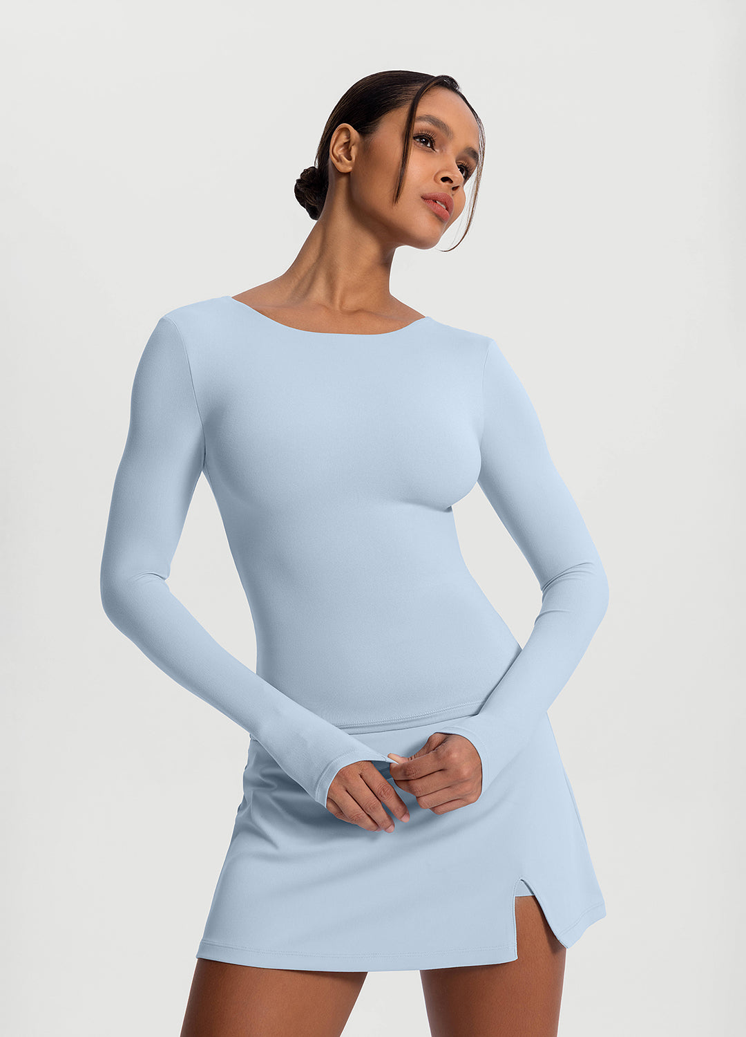 Stylish Open Back Long Sleeve Tops for Women - Trendy Loose Fit Blouse - Perfect for Date Night, Party & Casual Outfits