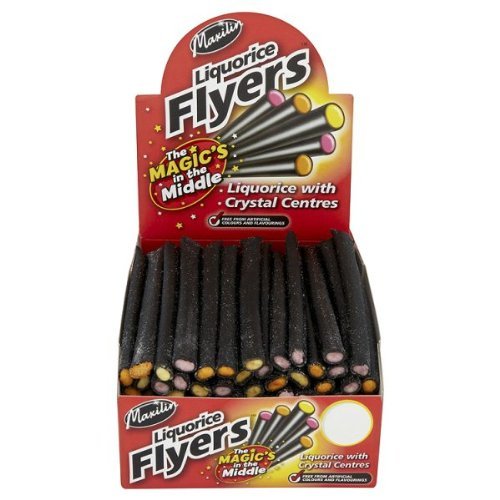 Organic Licorice Giant Flyers - 40 Piece Box | Sweet & Chewy Candy for Parties, Gifts & Movie Nights