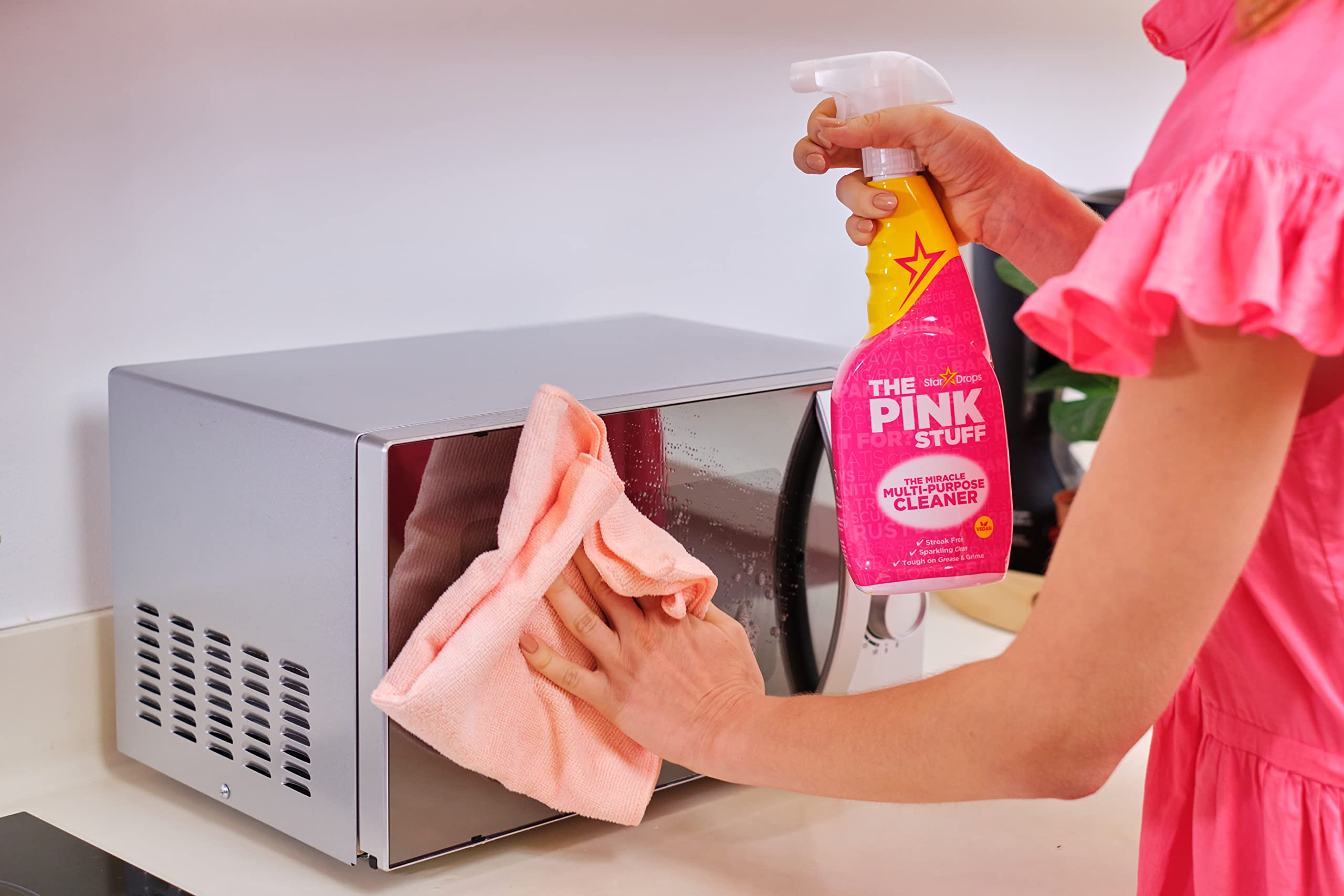Stardrops The Pink Stuff Miracle Multi-Purpose Cleaning Spray 750ml (3-Pack) - All-Purpose Cleaner for Kitchen, Bathroom, Stainless Steel & More - Powerful Degreaser & Stain Remover for Tough Cleaning Jobs