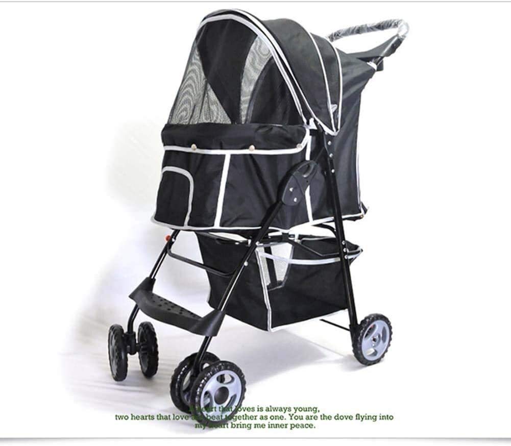 Foldable Large Dog Stroller for Travel - Heavy Duty Pet Trolley with 15KG Capacity, Camouflage Design - Perfect for Outdoor Adventures, Vet Visits & Shopping Trips