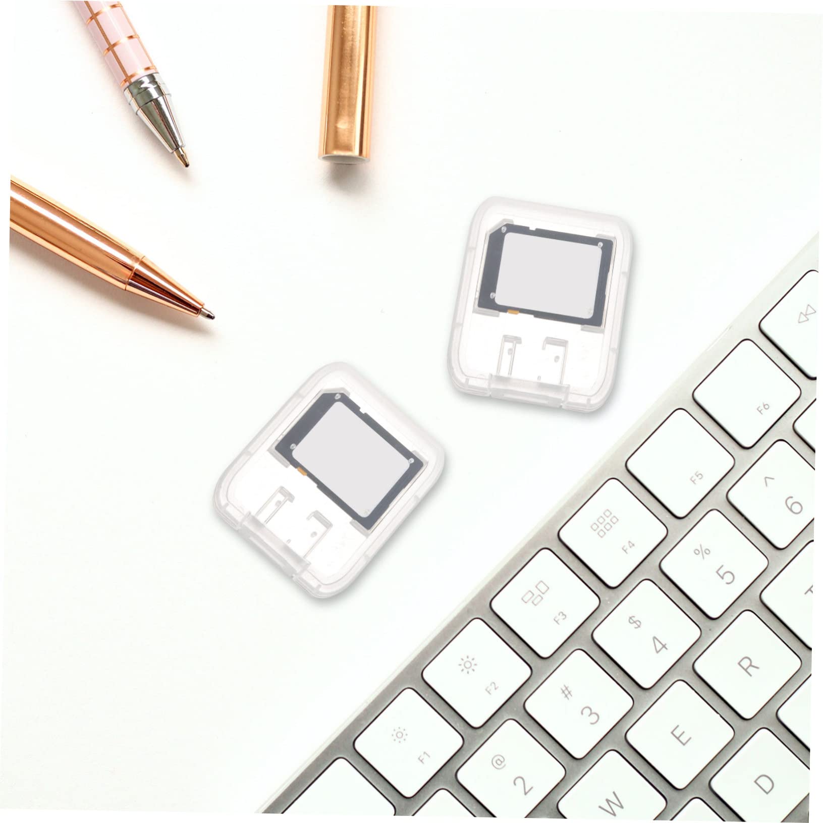 24pcs Memory Card Storage Box - Plastic SD Card Holder Case for Camera, DSLR, GoPro - Compact Organizer for Memory Cards, SIM Cards, Small Computer Accessories - Perfect for Travel, Photography, and Office Use
