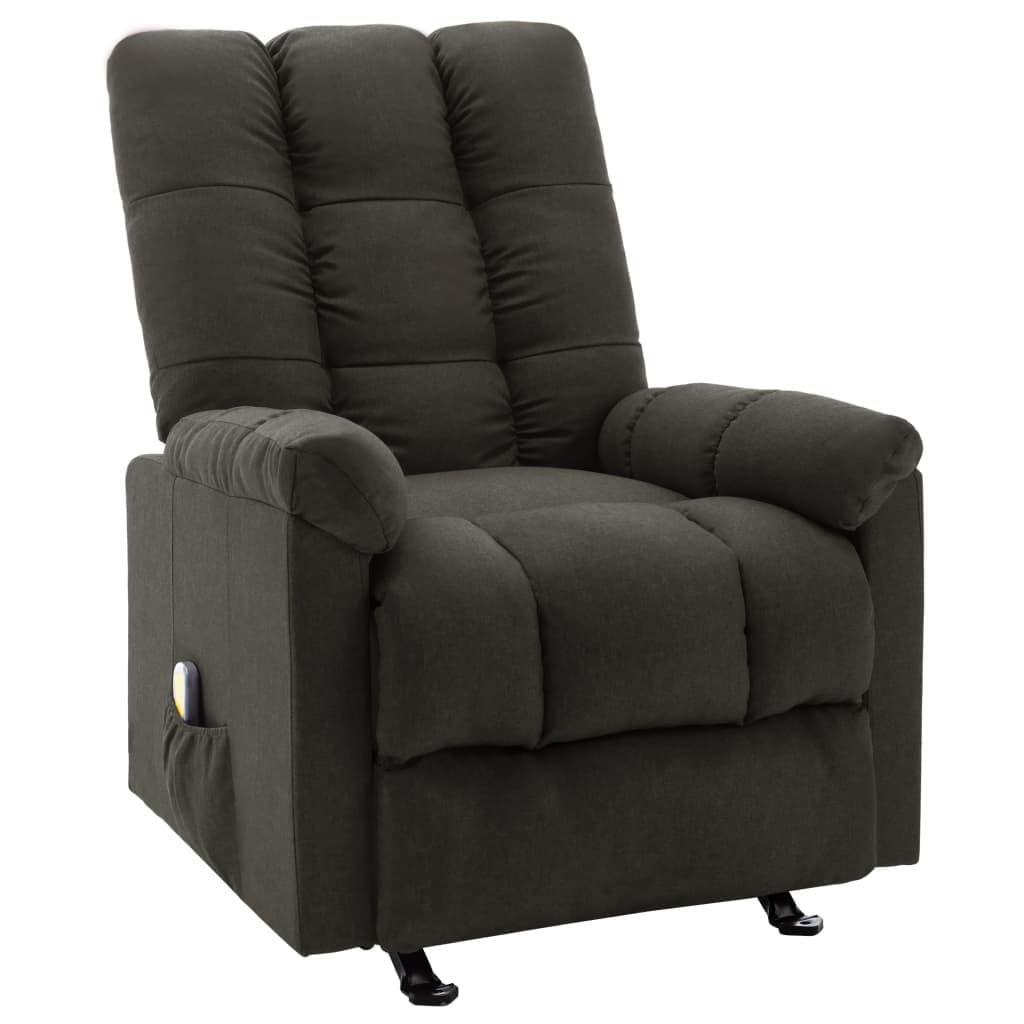 Sywamol Recliner Chair with Massage - Taupe Fabric Living Room Reclining Sofa for Relaxation, Home Theater, and Reading Nook