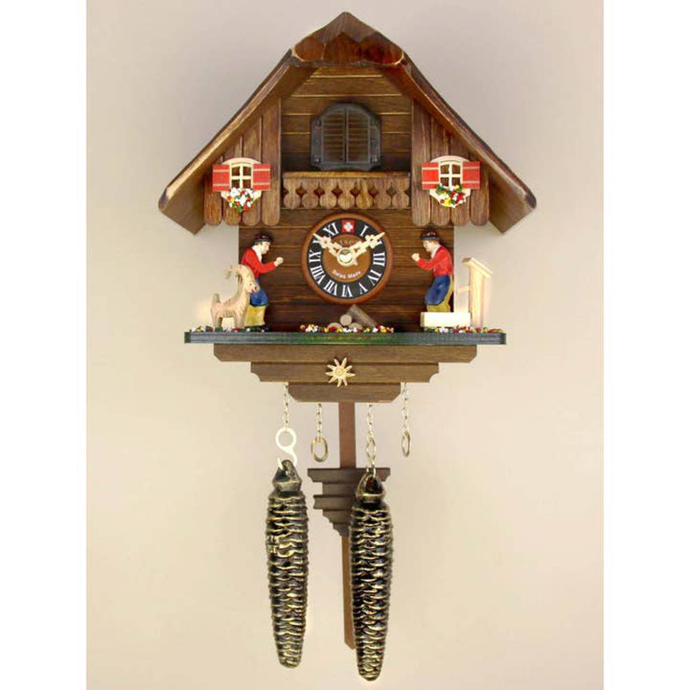 Authentic Emmental Chalet Quartz Cuckoo Clock - Swiss-Style Wall Decor for Home, Cabin & Office - Perfect Gift for Christmas & Housewarming