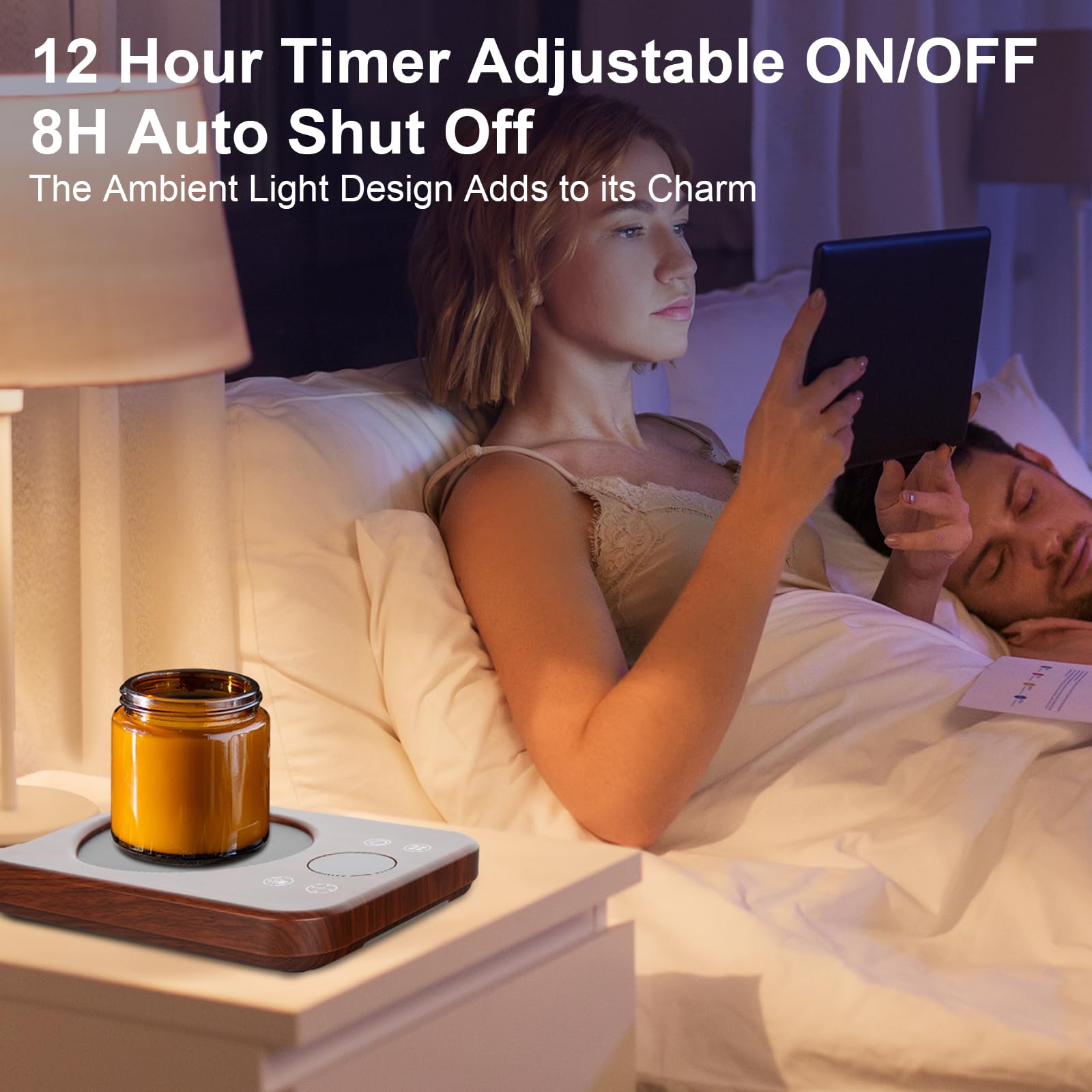 Smart Electric Coffee Mug Warmer with 9 Temperature Settings - Auto Shutoff & 12-Hour Timer - USB Powered Desktop Cup Warmer for Coffee, Tea, Milk - Perfect for Office, Home & Gift Giving