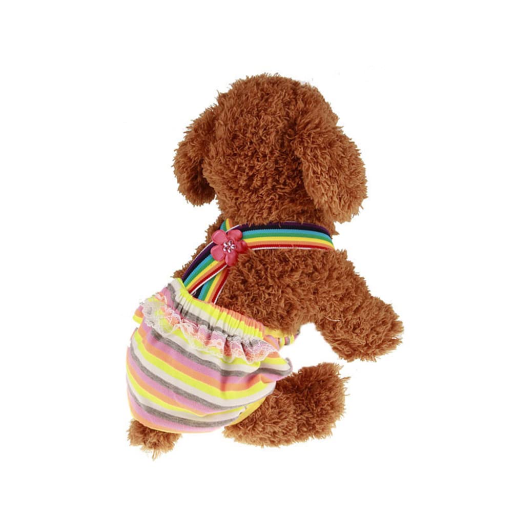 **Mikikit Washable Female Dog Diapers for Small Dogs - Puppy Panties for Heat Cycle, Potty Training & Incontinence - Soft & Comfortable Pet Diapers for Indoor Use, Travel & Nighttime Protection**