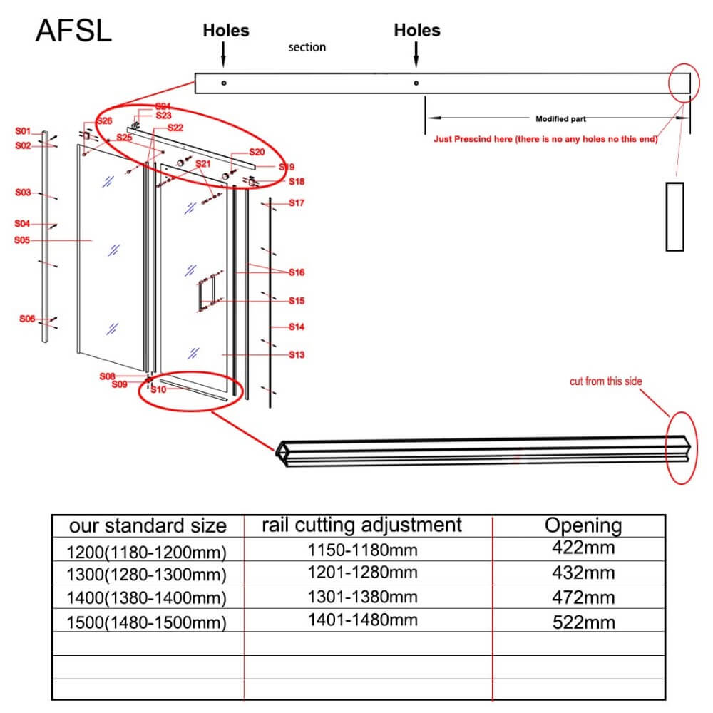 Frameless Sliding Shower Door - Adjustable Elegant Glass Enclosure for Modern Bathrooms | Perfect for Spa-Like Showers and Space-Saving Bathroom Designs