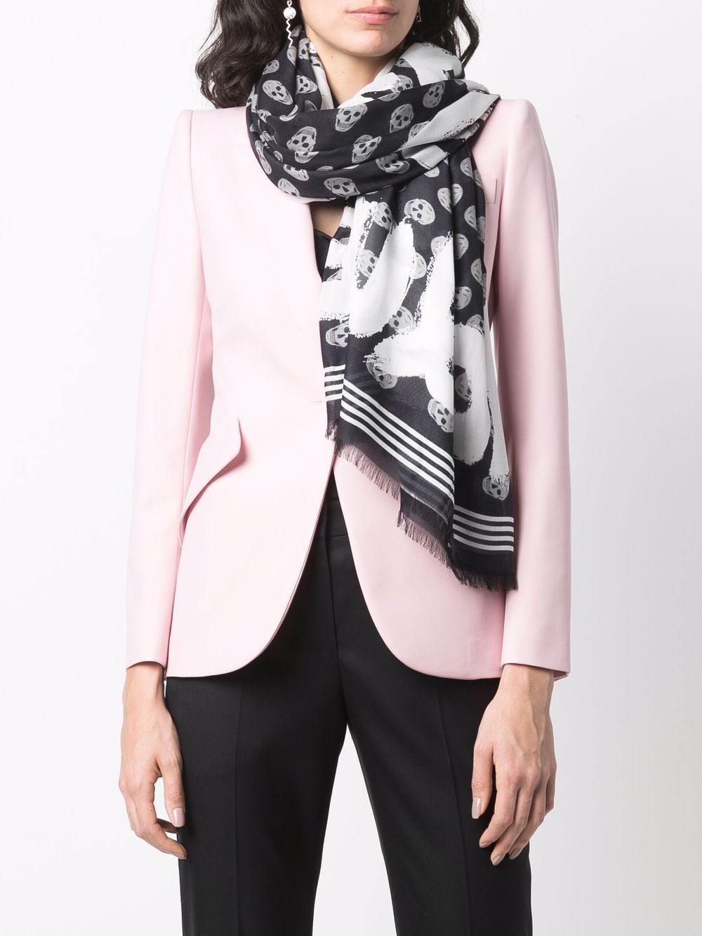 Alexander McQueen Black Scarves - Luxury Fashion Accessory for Women, Perfect for Winter Outfits & Special Occasions