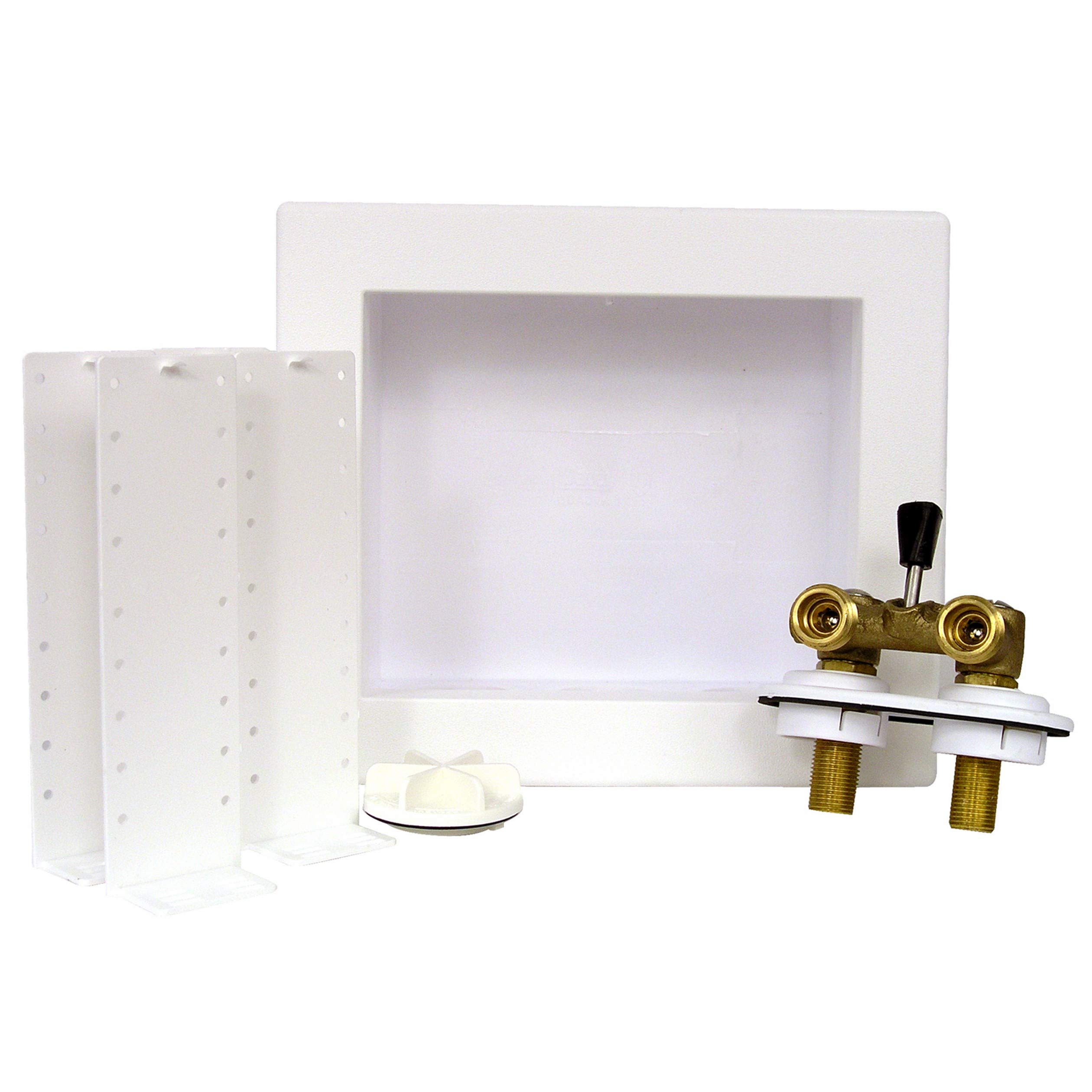 Oatey 38537 Quadtro Washing Machine Outlet Box F1807 PEX Tail Piece - Single Lever, 2
