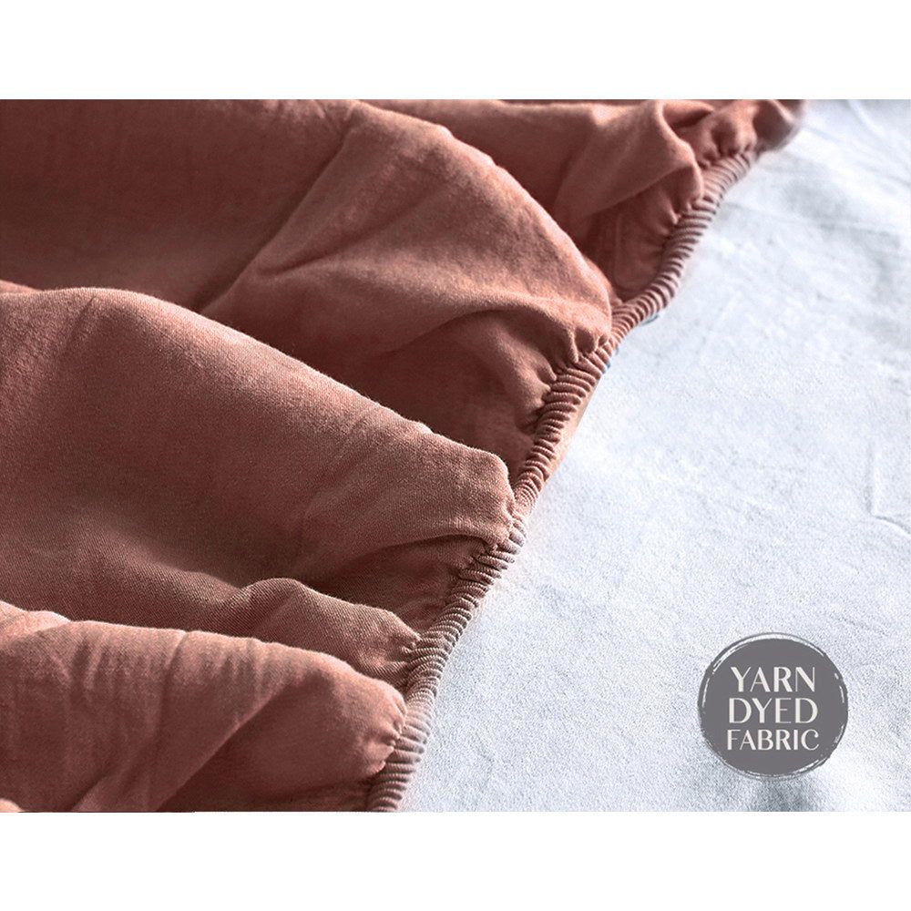 Premium Cotton Sheet Set - Single Size, Soft & Breathable, Red & Beige - Perfect for Bedroom, Guest Room & Dormitory