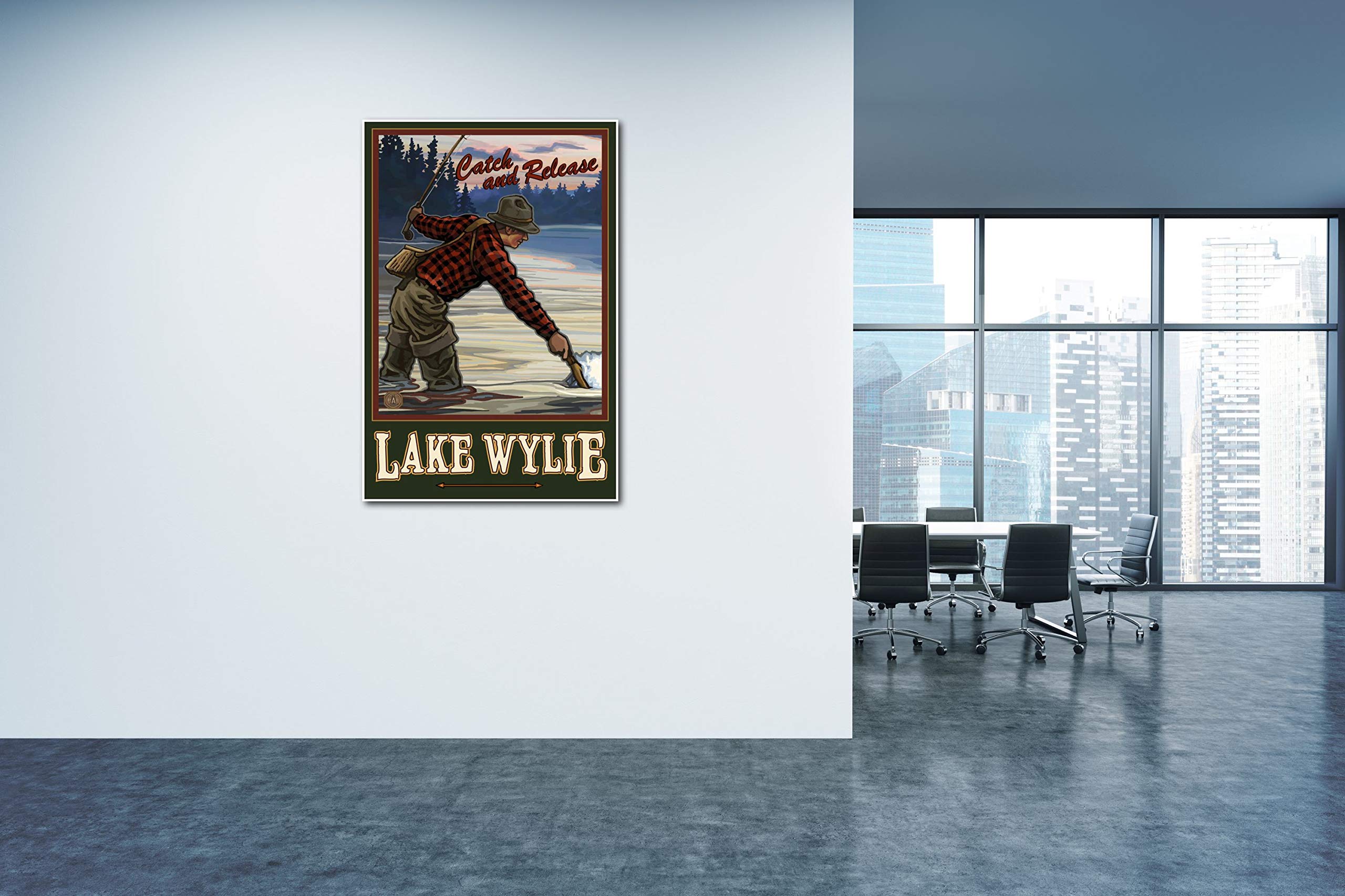 Lake Wylie South Carolina Giclee Art Print - 30x45 Inch Premium Travel Artwork by Paul A. Lanquist - Perfect for Home Decor, Office Wall Art & Gift Ideas