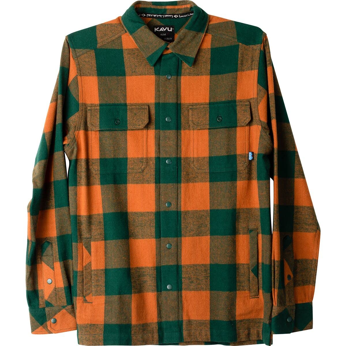 KAVU Petos Men's Lightweight Casual Long Sleeve Plaid Button-Up Shirt for Outdoor Adventures & Everyday Wear