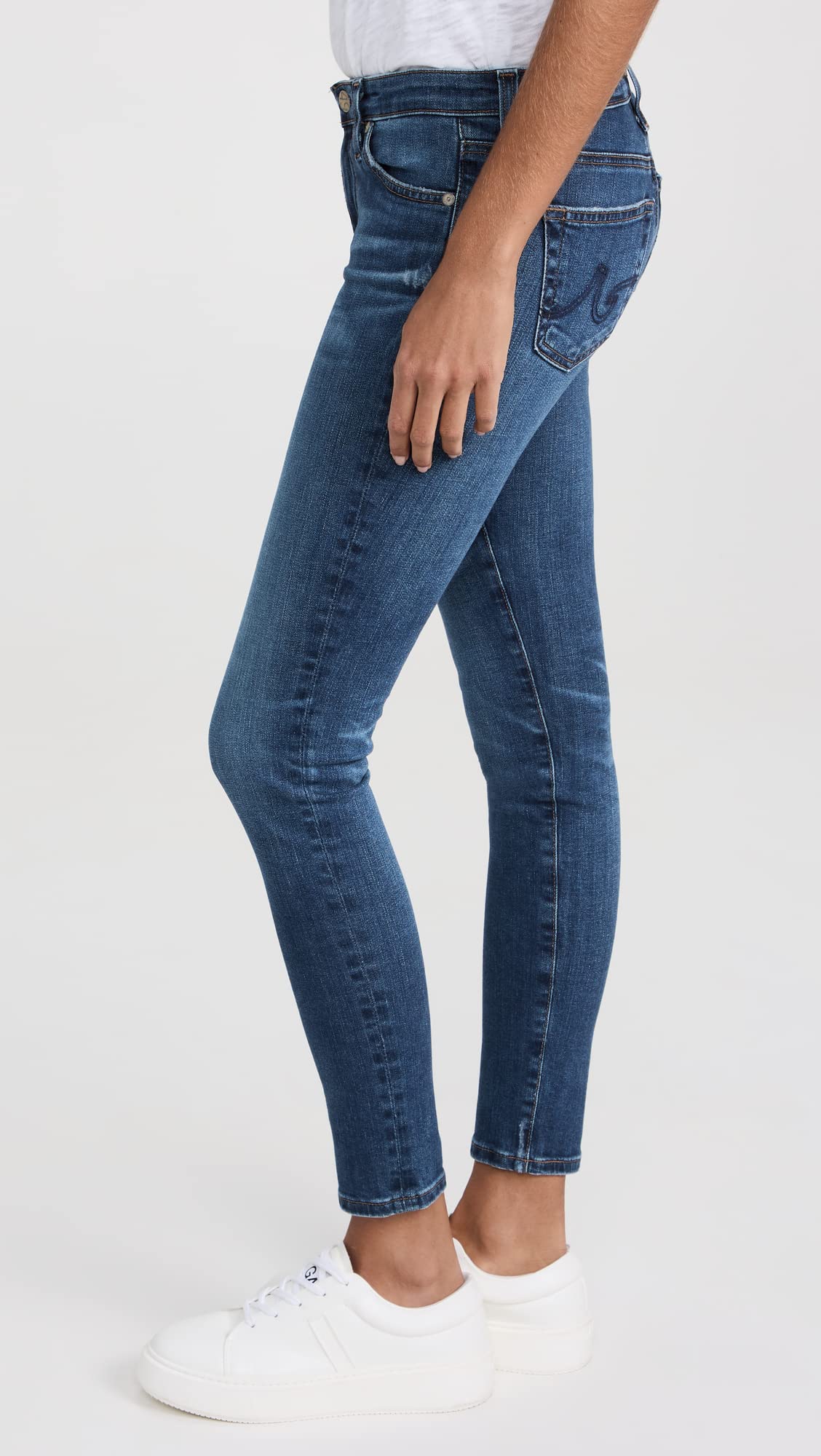 AG Adriano Goldschmied Women's High-Rise Ankle Jeans - Stretchy Skinny Leggings for Everyday Comfort | Perfect for Work, Travel & Casual Outfits