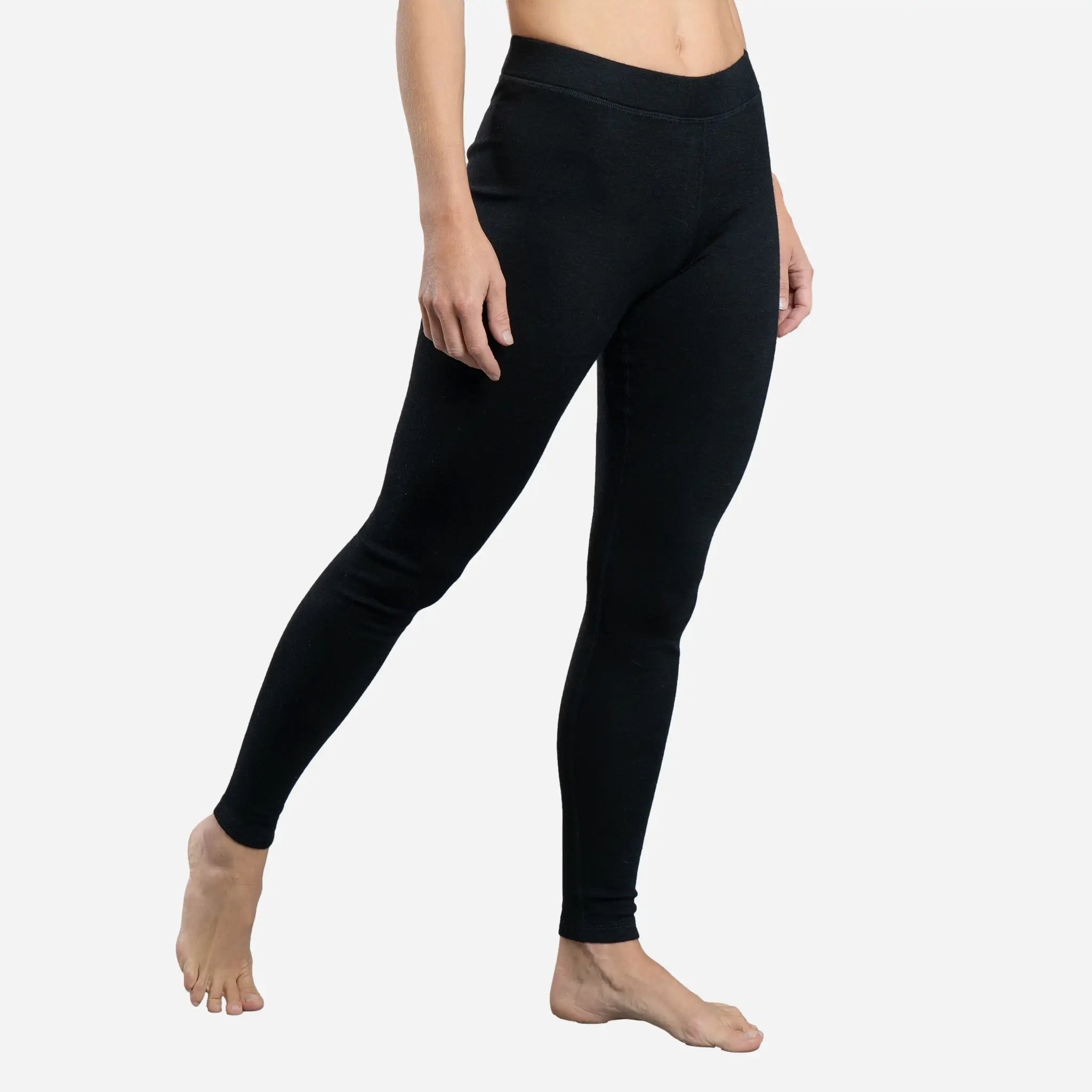 Women's Alpaca Wool Leggings - 420 Midweight Thermal Base Layer for Winter, Hiking & Yoga | Soft & Warm Fleece-Lined Tights for Cold Weather Activities