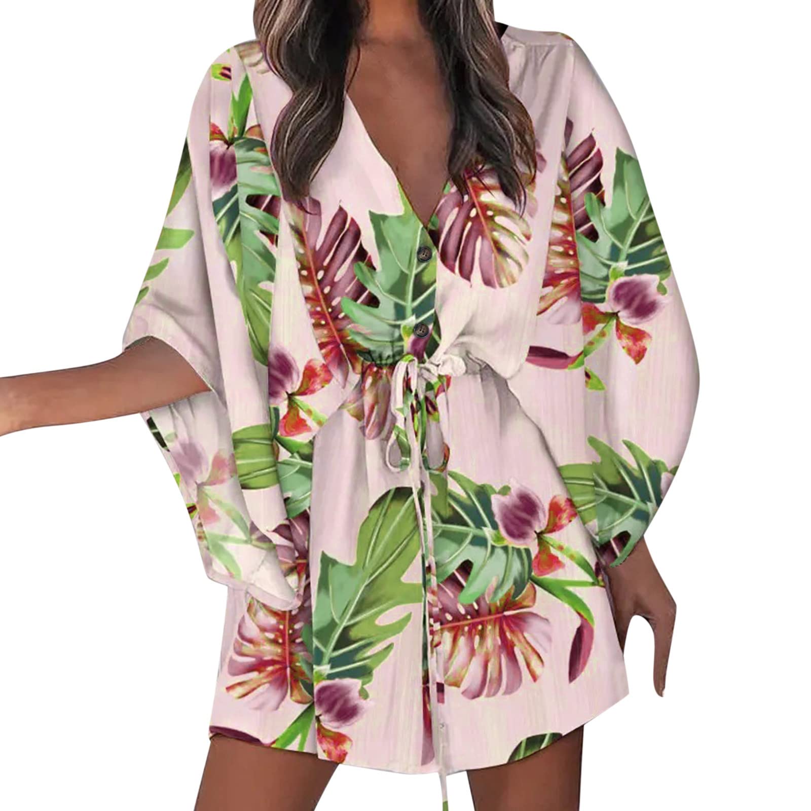 Sexy Floral Party Dress for Women - Summer Short Sleeve V-Neck Cocktail Dress | Perfect for Night Out, Club Wear & Special Occasions