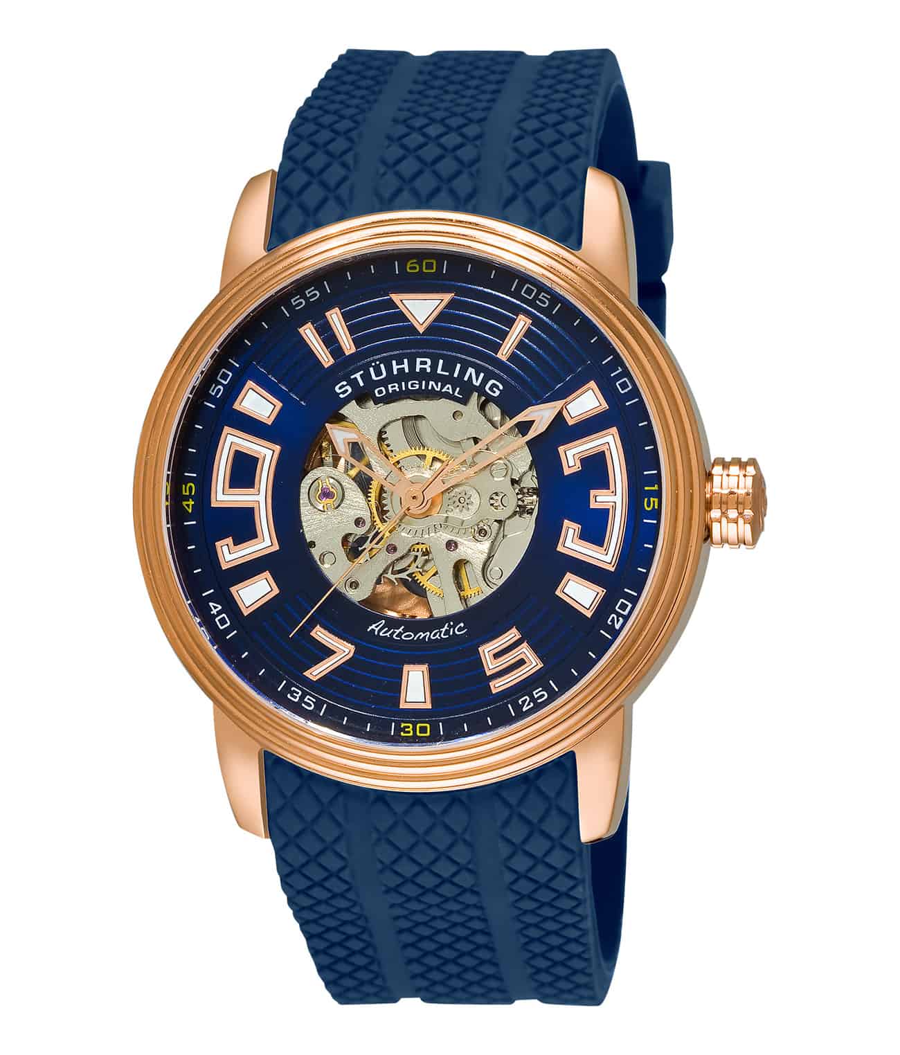 Delphi Archer 1079 Automatic 44mm Skeleton Watch for Men - Luxury Stainless Steel Mechanical Timepiece with Open Heart Design | Perfect for Business, Formal Events & Gift Giving