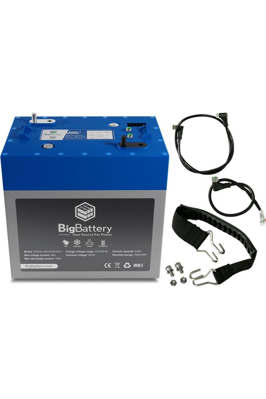 24V EAGLE 2 LiFePO4 Lithium Battery 1.63kWh - High Performance Deep Cycle Battery for Boats, Motorcycles, RVs & Solar Power Systems - Long Lasting Energy Storage Solution