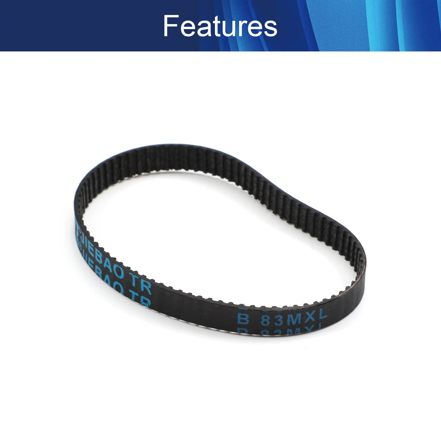 Jutagoss 66MXL Timing Belt - 168.656mm Perimeter, 6mm Width, 2.032mm Pitch, 83 Teeth - Cogged Rubber Toothed Belt for 3D Printers, CNC Machines & Industrial Equipment