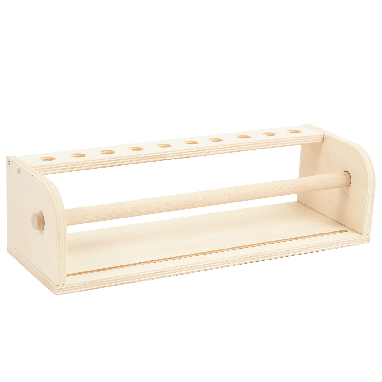 Beright Wooden Tabletop Paper Roll Dispenser - 11.8