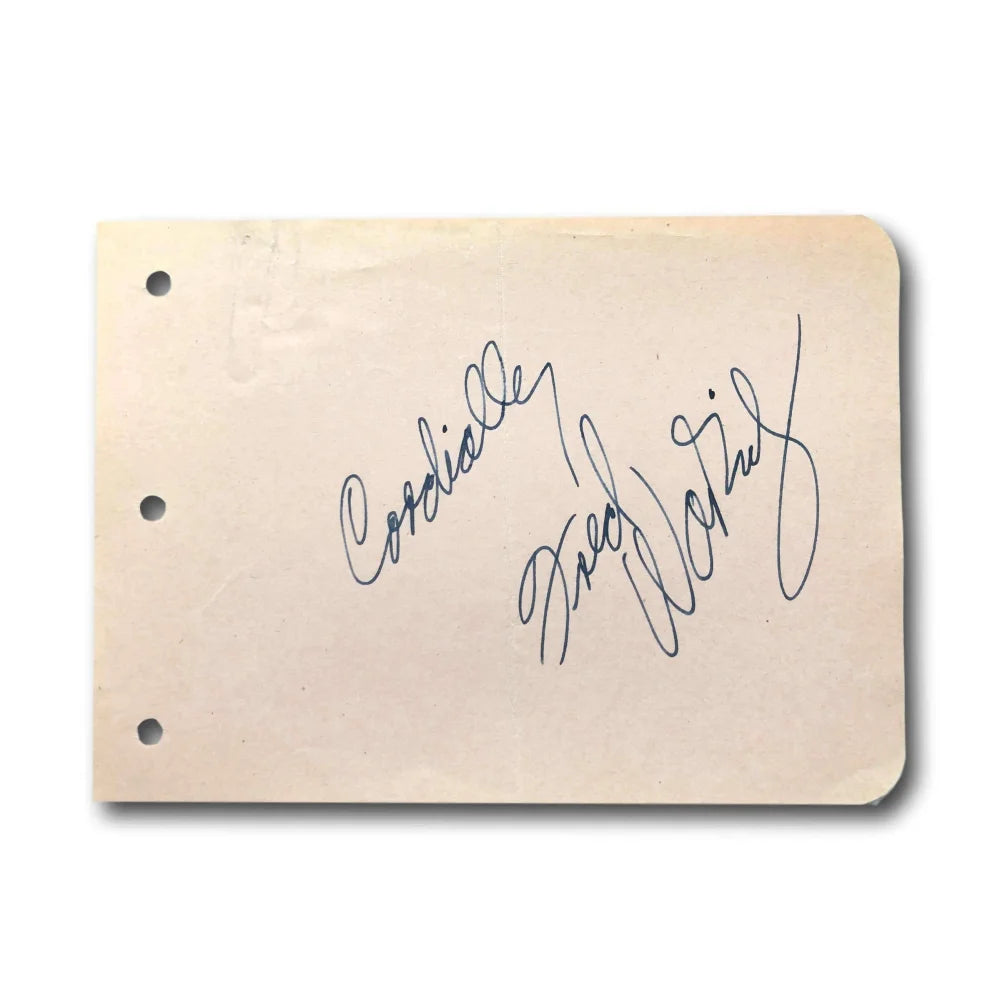 Fred Waring Hand Signed Album Page Cut - JSA COA Authenticated Autograph - Vintage Musician & Bandleader Memorabilia - Perfect for Collectors, Music Enthusiasts & Framed Display