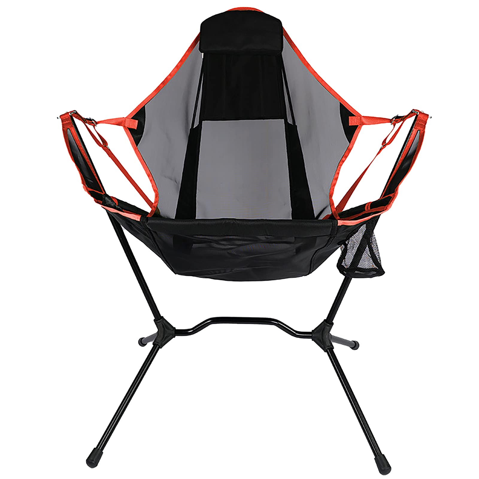 ninRYA Ultralight Folding Camping Chair - High Back Portable Collapsible Outdoor Rocking Chair for Camping, Hiking, Picnic, Fishing & Travel | Perfect for Backyard, Beach, Concert & Tailgating (Red)