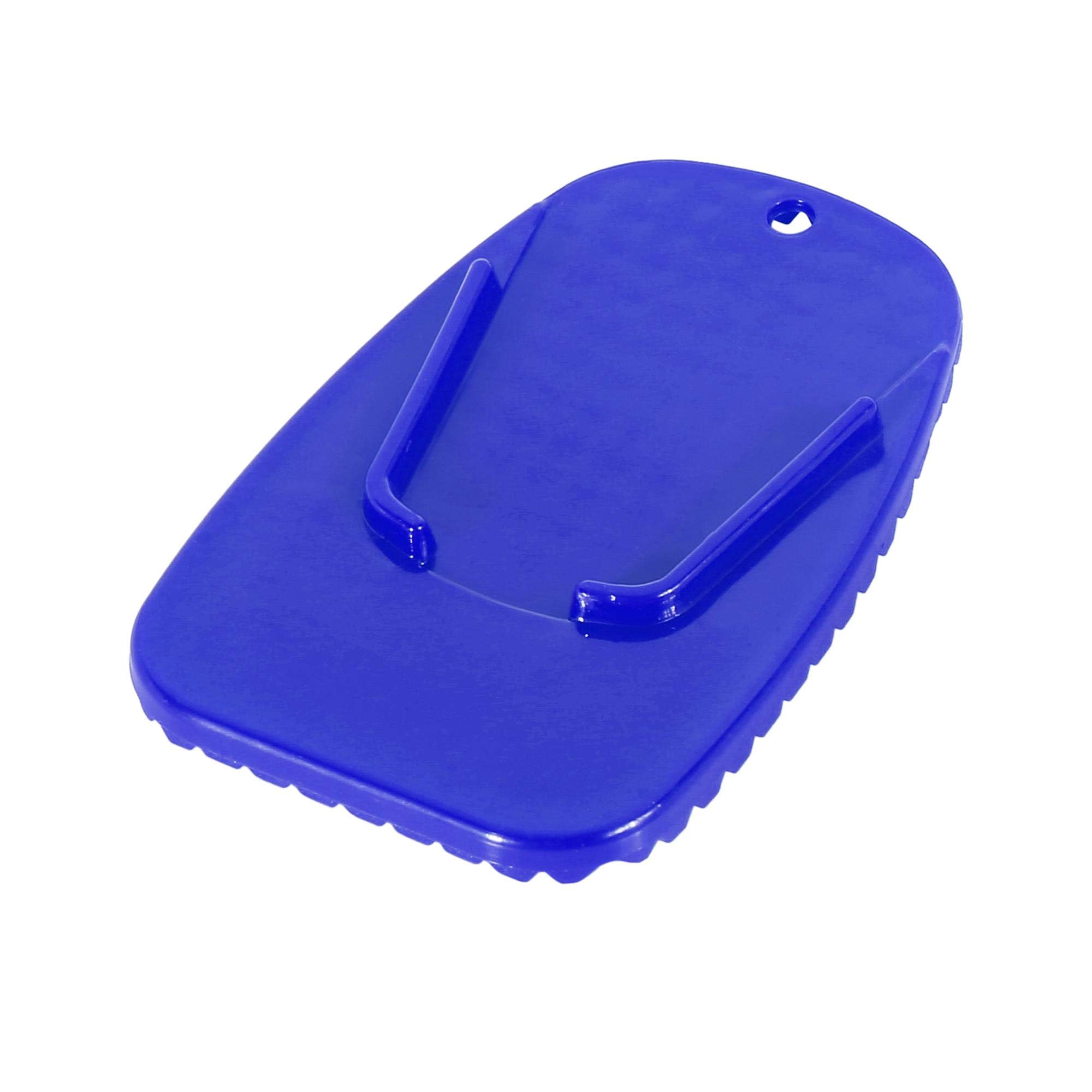 F FIERCE CYCLE Motorcycle Kickstand Pad - Heavy Duty Support Plate for Parking Stand, Side Stand Extension (Blue) - Prevent Sinking on Soft Ground, Ideal for Dirt Bikes & Cruisers