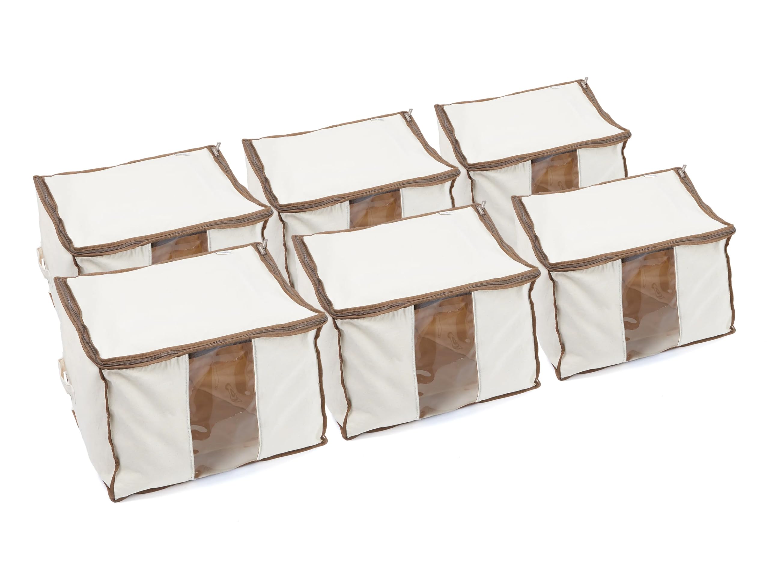 Covermates Keepsakes Canvas Storage Bag - Premium Durable Canvas with Carrying Handles & Dual Zipper Pulls - Perfect for Indoor Storage of Blankets, Quilts, and Memorabilia - Natural Color Home Organization Solution