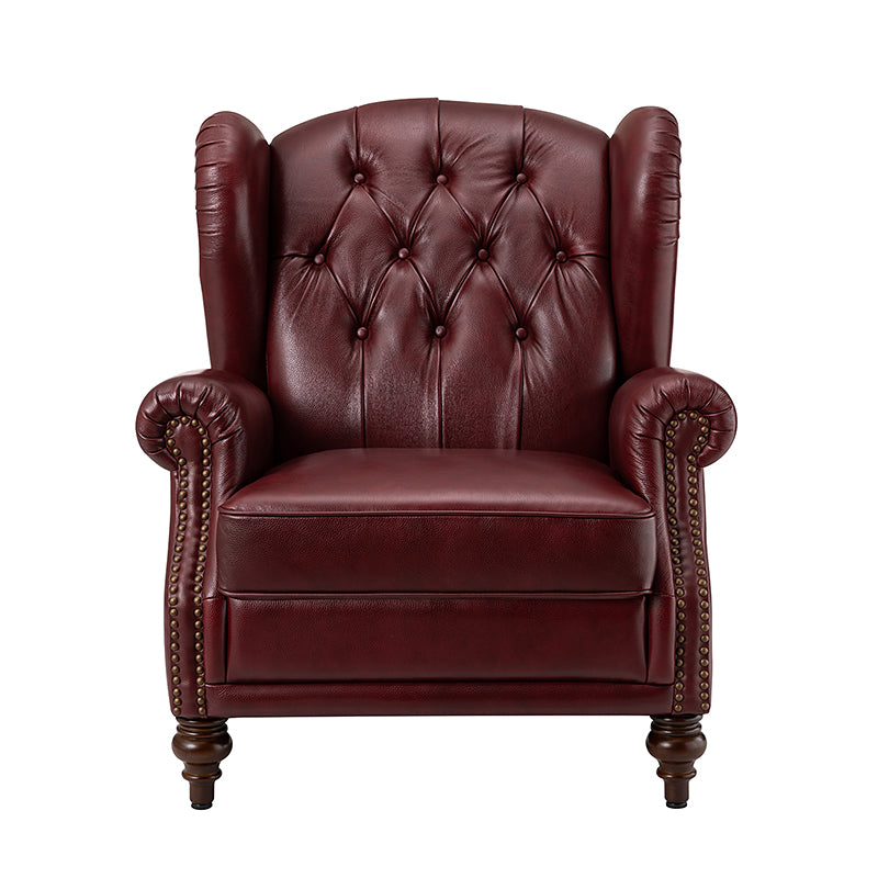 Premium Raquel Genuine Leather Armchair - Heavy Duty Solid Wood Frame - Luxury Living Room Seating for Home Office & Lounge Areas