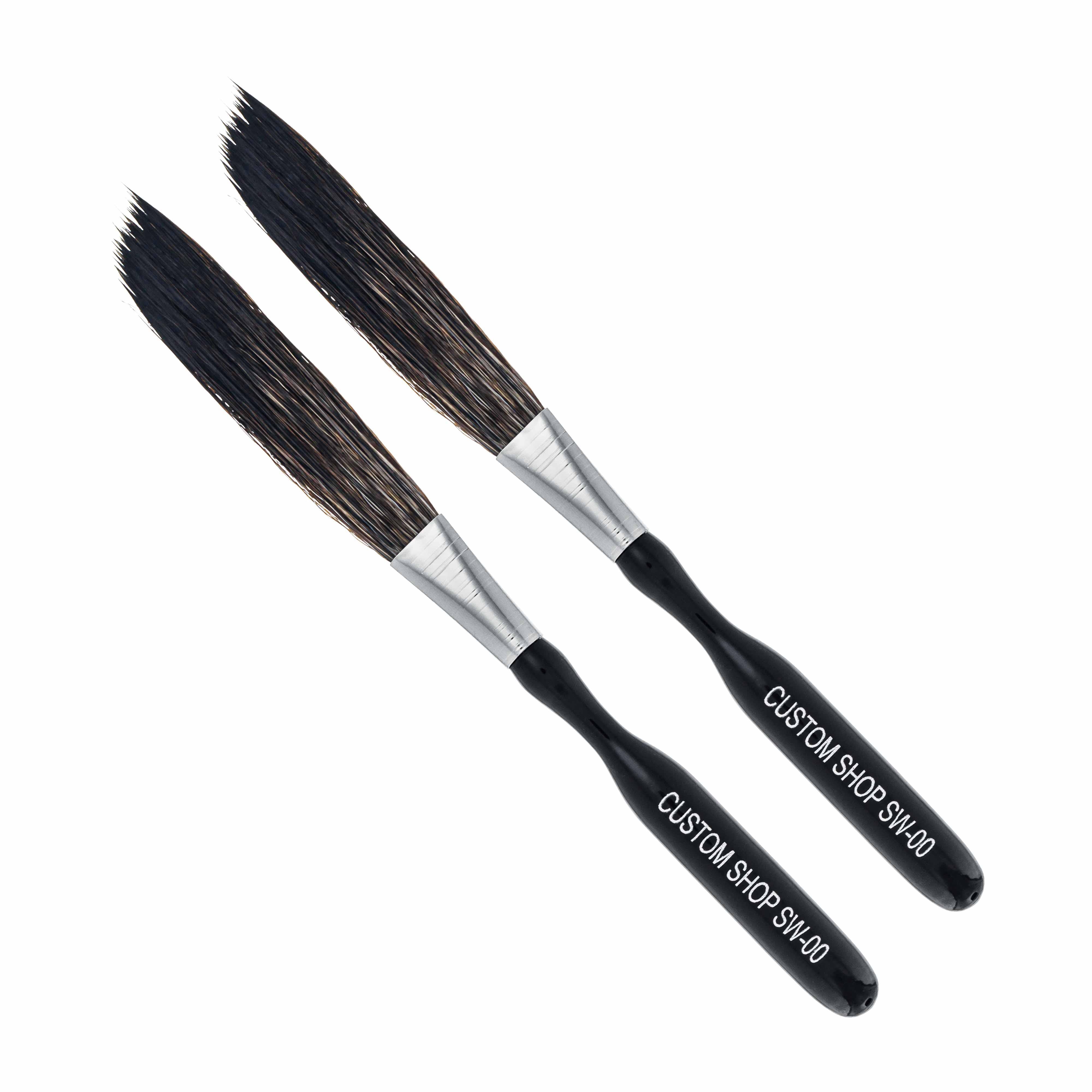 Custom Shop SW 00 Sword Pinstriper Brush #00 - 2 Squirrel Hair Brushes (Pack of 2) for Automotive Pinstriping, Sign Painting & Fine Art Detailing