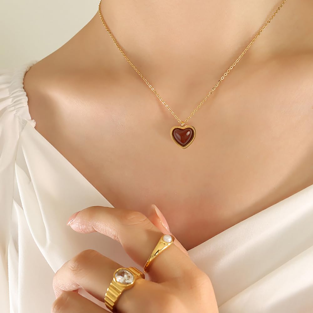 Natural Carnelian Crystal Necklace for Women | Healing Gemstone Jewelry | Orange Carnelian Pendant for Energy & Confidence | Perfect for Meditation, Yoga & Everyday Wear