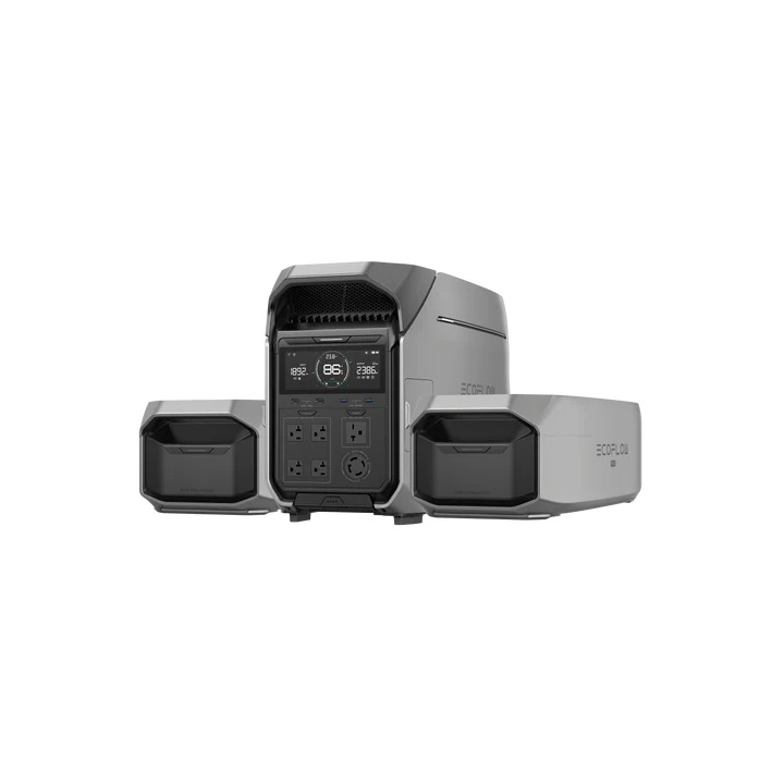 EcoFlow DELTA Pro 3 Solar Generator Kit with Extra Battery - 3600W Portable Power Station for Home Backup, RV Camping & Outdoor Adventures