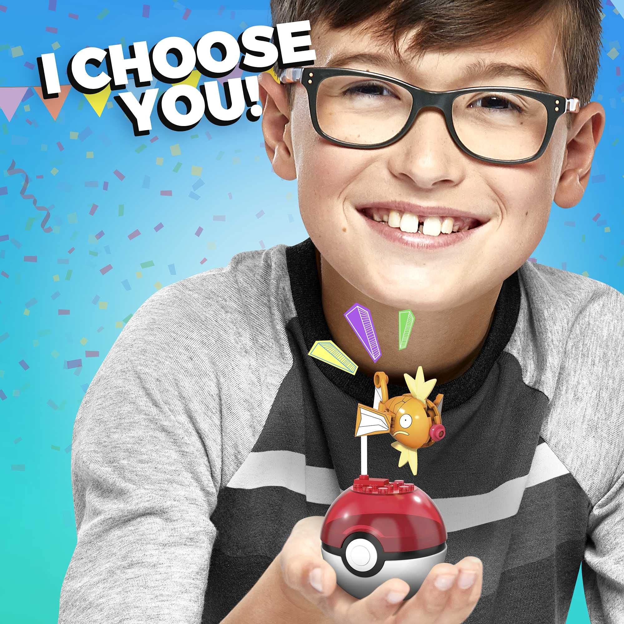 Mega Construx Pokemon Magikarp Building Toy Set - Kids Construction Kit for Creative Play | Perfect Gift for Pokemon Fans & STEM Learning Activities