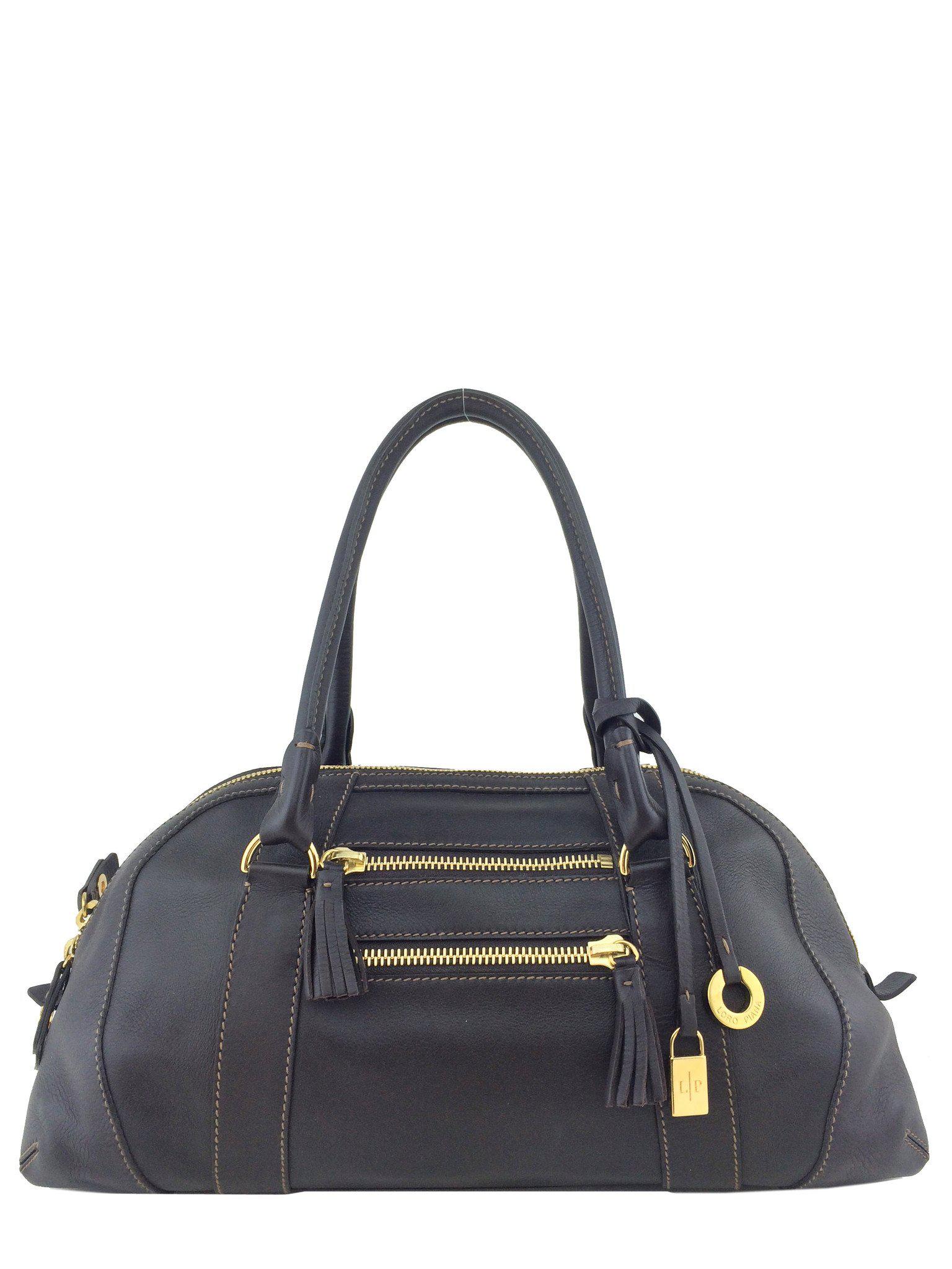 Luxury Loro Piana Leather Large Oval Tote Bag for Women - Premium Italian Designer Handbag for Work, Travel & Everyday Use