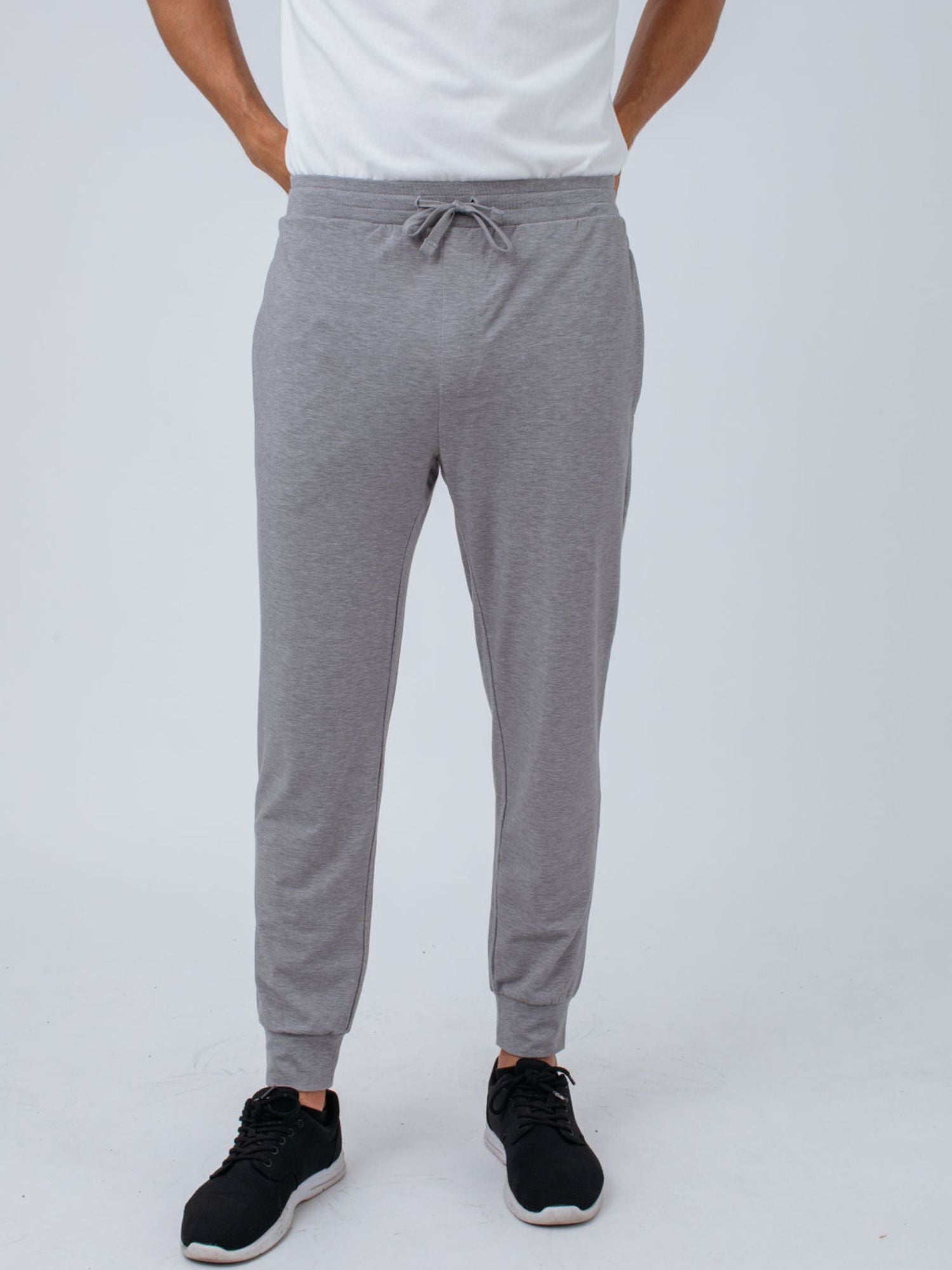 Heather Grey Casual Jogger Pants for Men & Women - Comfortable Lounge & Workout Pants for Relaxing at Home, Running, Yoga