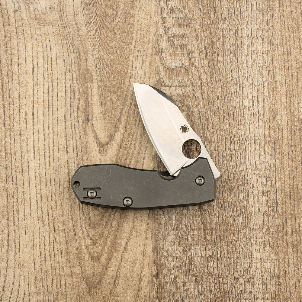 Spyderco Techno 2 Folding Pocket Knife - Premium Titanium Handle, CPM-S30V Steel Blade - EDC, Camping, Hiking & Outdoor Survival Gear