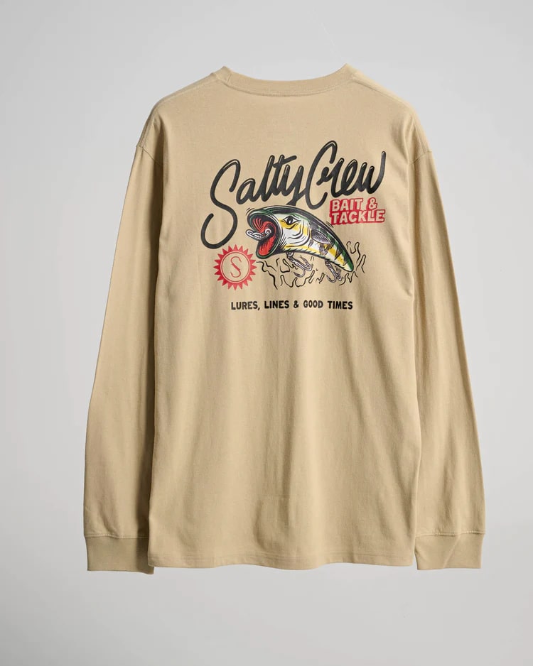 Salty Crew Cast Off Standard Long Sleeve T-Shirt for Men - Comfortable Fishing & Outdoor Activities Shirt