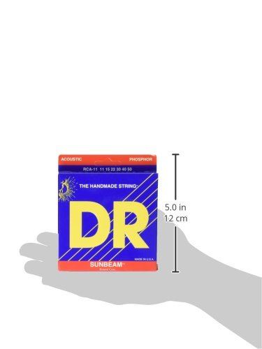 DR Strings Sunbeam Phosphor Bronze Acoustic Guitar Strings 11-50 Gauge - Bright Warm Tone for Folk, Country & Fingerstyle Playing
