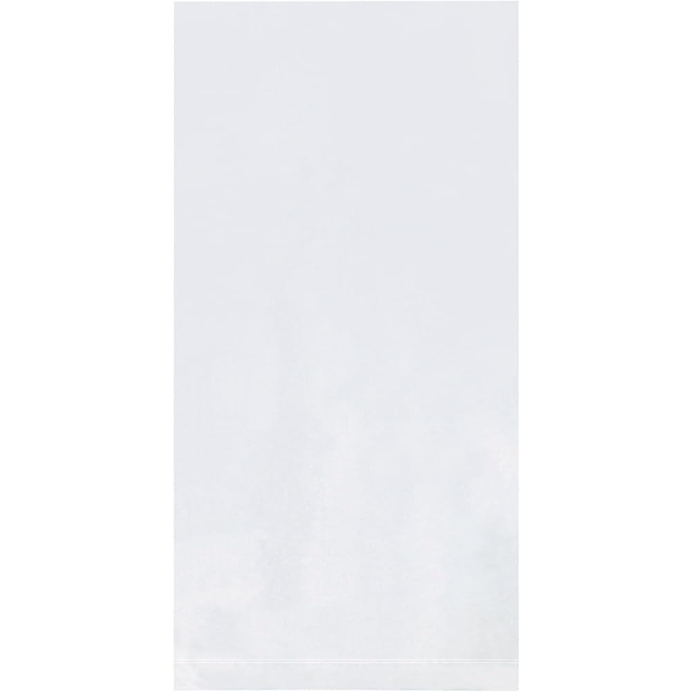 1.5 Mil Poly Bags 8 x 48 Inches - Flat Plastic Packaging Bags (1000 Pcs/Case) for Shipping, Storage & Retail Product Protection