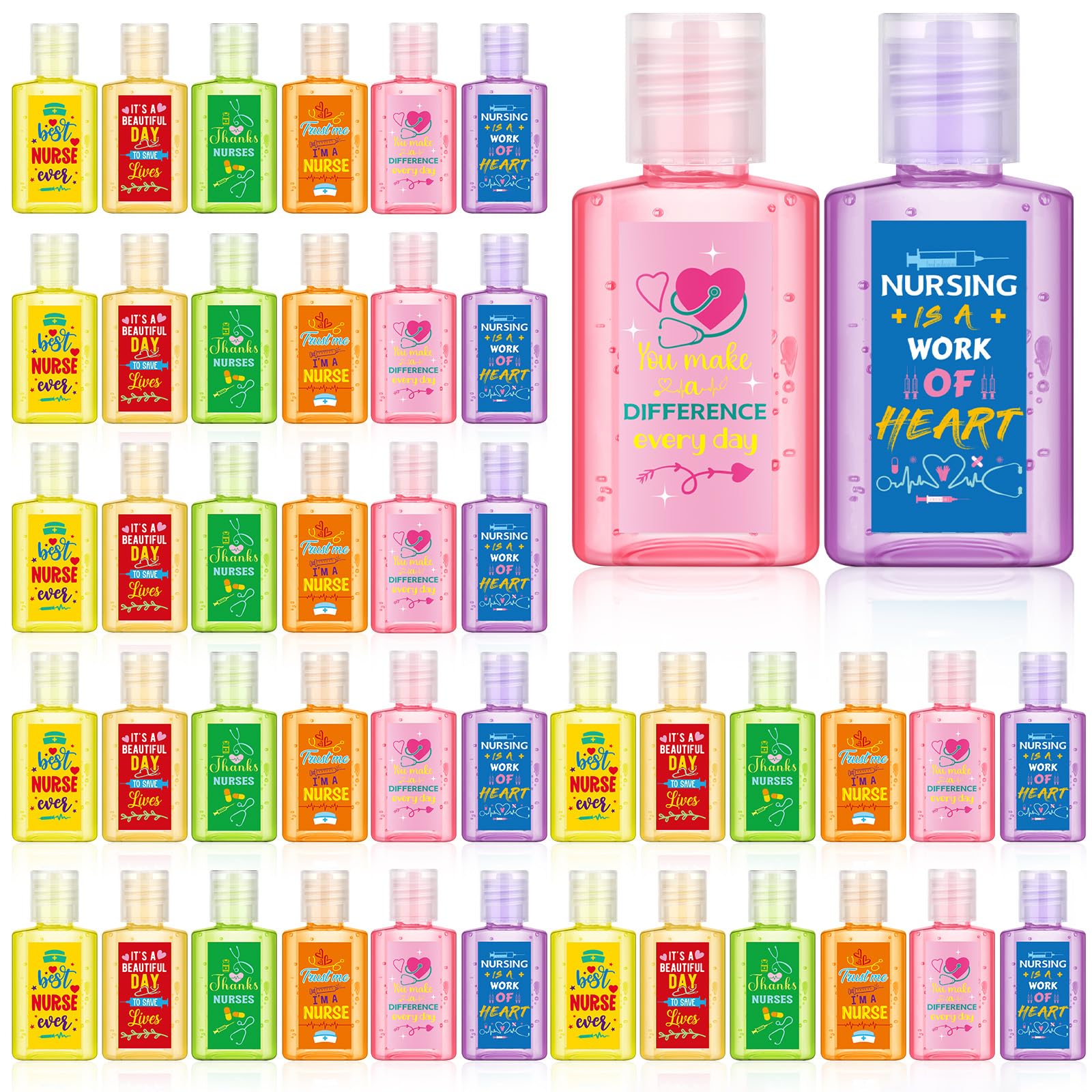 Frienda 24 Pack Mini Hand Sanitizer Travel Size - Bulk Nurse Gift Set for Appreciation Week, Medical Workers & Assistants - Perfect for Thank You Gifts, Office Parties & Healthcare Events - Ideal for Hospitals, Clinics & Workplace Hygiene